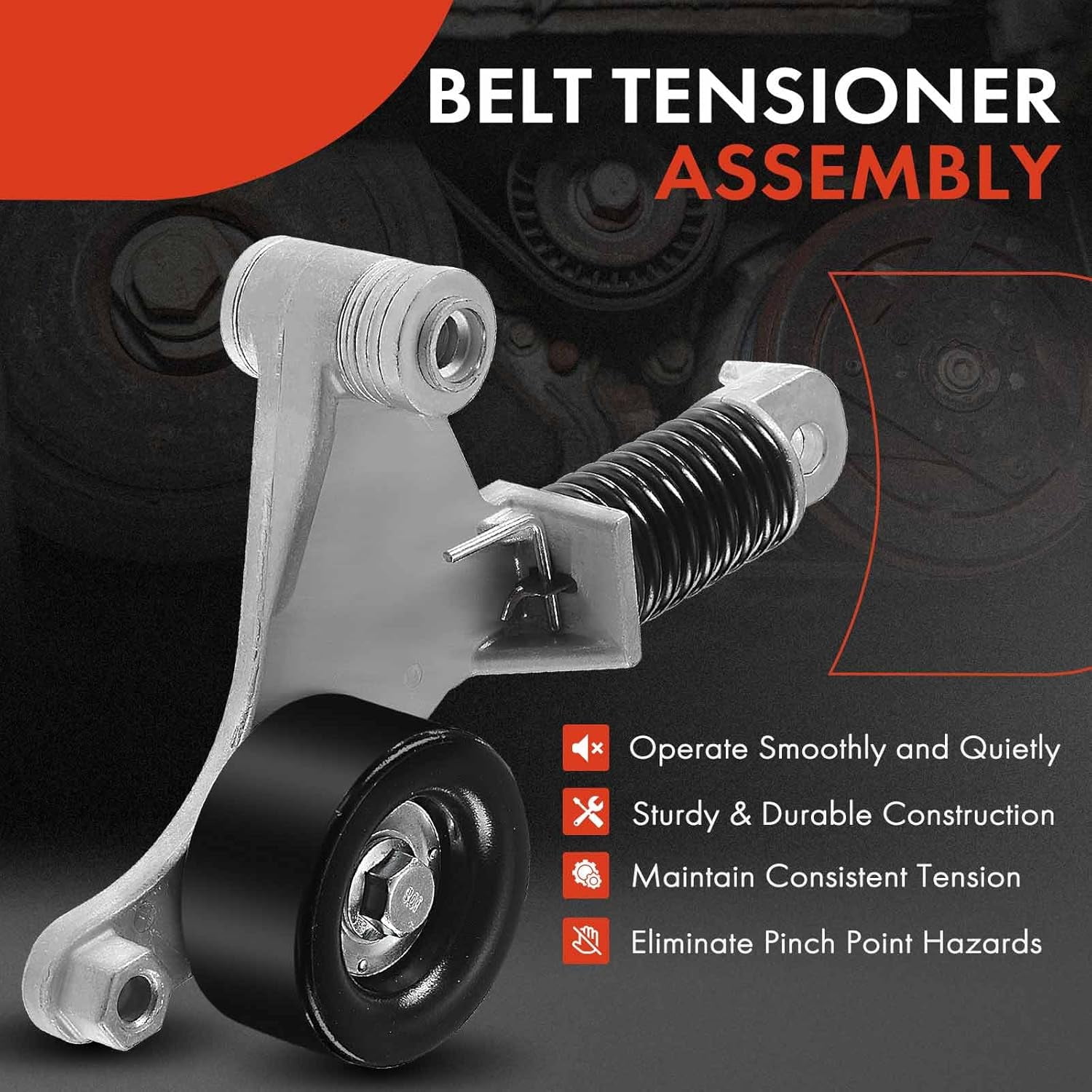 A-Premium Automatic Belt Tensioner and Pulley Assembly Compatible with Toyota Camry 2007-2009 Corolla 2009-2012 Matrix RAV4 Solara Vibe xB 2.4L