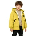 thumbnail image 4 of SGMVNU Winter Coat for Baby Boys Girls Toddler Boys Girls Winter Coat Bear Ears Hooded With Pocket Jacket Reversible Heavyweight Windproof Zipper Warm Outwear Coats for 4-5 Years Kid, az1222_3-Yellow, 4 of 5
