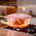 thumbnail image 3 of Enameled Cast Iron Dutch Oven, TAIMASI 5QT Dutch Oven Pot with Lid & Cotton Potholders, Heavy-Duty Cookware for Braising, Stews, Roasting, Bread Baking, All Stovetop Compatible (Pink), 3 of 8