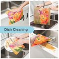 thumbnail image 2 of Yayeee 6 Pack Kitchen Dish Cloths Set for Washing Soft Drying Absorbent Microfiber Towels, Pink Abstract Floral, 2 of 9