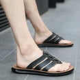 thumbnail image 5 of Leozcaa Mens Flip Flops Arch Support Comfortable Summer Beach Thong Sandals Foam Cushion Slip on Slippers, 5 of 9