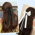 thumbnail image 4 of 4PCS Hair Bows for Women Girls Silky Bow Hair Ribbon Clips with Long Tail Alligator Metal Clips Hair Bows, 4 of 7