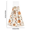 thumbnail image 6 of Yayeee Kitchen Hanging Hand Towels Set of 2 with Loop Bathroom Absorbent Tie Towel, Orange Fall Pumpkin, 6 of 7