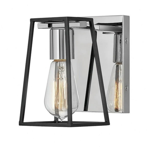 1 Light Bathroom Vanity in Industrial Style 4.5 inches Wide By 7.5 inches High-Chrome Finish Bailey Street Home 81-Bel-3087906