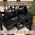 thumbnail image 6 of Costway Vanity Dressing Table 10 Dimmable Bulbs Touch Switch Black, 6 of 12