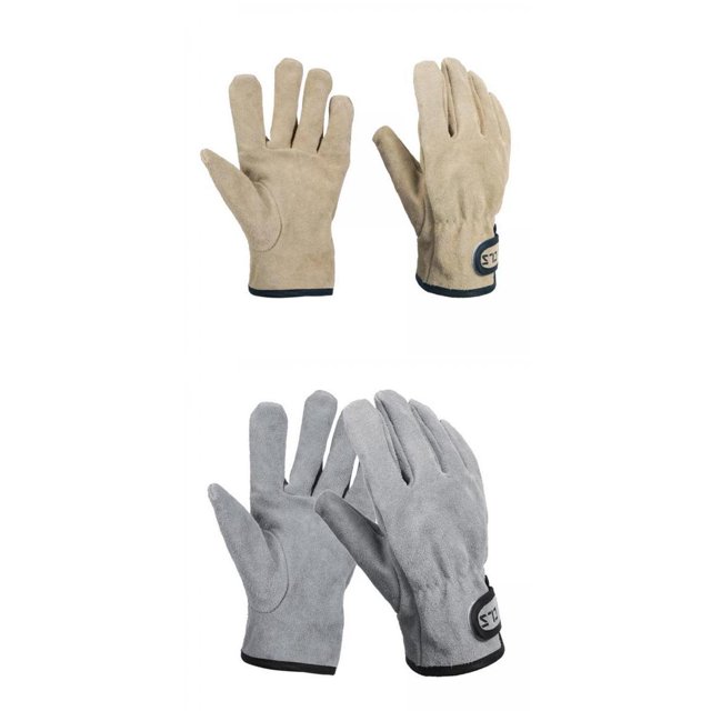 2x Durable Outdoor Leather Safety Gloves Fire Welding Gloves Zulema guantes de barbacoa resistentes al calor