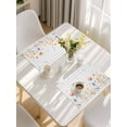 thumbnail image 5 of Botanical Wildflowers Placemats Set of 6, Spring Farmhouse Floral Grey Plaid Placemats for Dining Table, Place Mats for Kitchen Tabletop, Waterproof Wipeable Dining Table Mats Set, 5 of 9