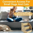 thumbnail image 3 of Dog Stairs for Small Dogs 13.78x10.24x13.78 Inches 3 Tiers Pet Steps Non Slip Puppy Stairs Covered with Carpeted Fabric Sleek Pet Stairs for Sofa Low Bed Couch Small to Large Pets, 3 of 7