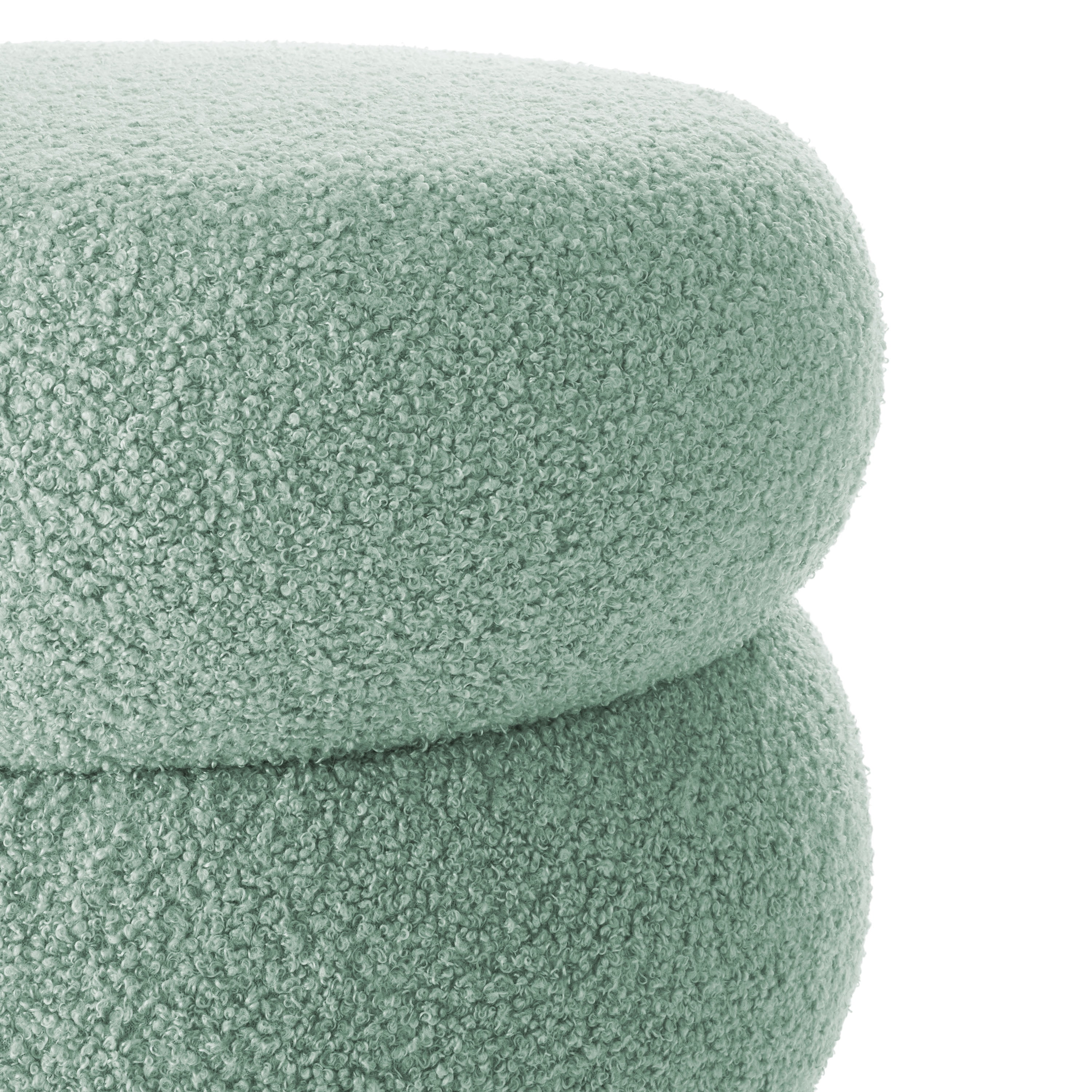 Mainstays Boucle Cloud Storage Ottoman, Sage