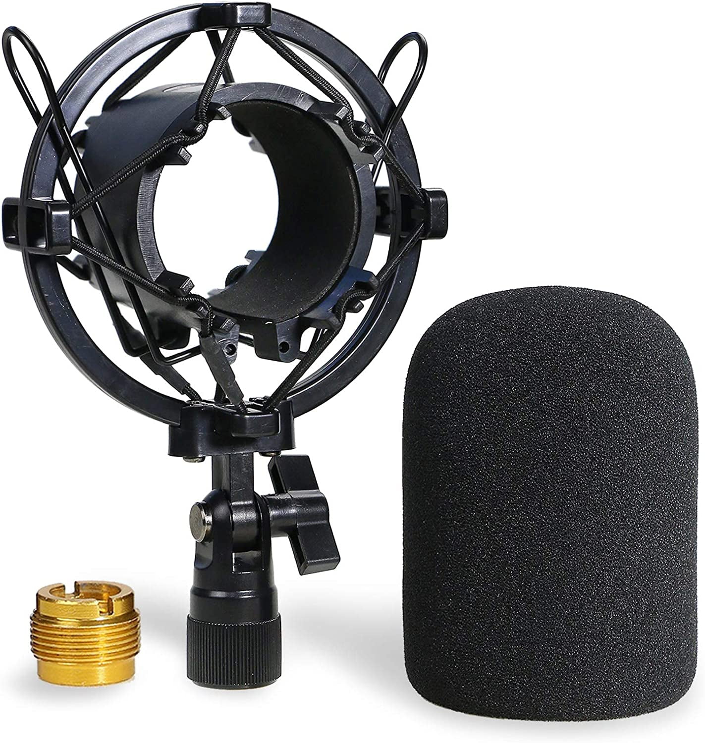 AT2020 Desktop Microphone Stand with Shock Mount & Foam Windscreen