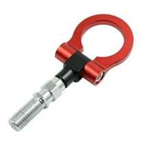 Unique Bargains Universal Red Front Rear Bumper Screw On Car Racing Trailer Tow Towing Hook