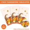 thumbnail image 3 of 3pcs Thanksgiving Party Tablecloths Thanksgiving Party Supplies Fall Pumpkin Harvest Party Table Cover Disposable Plastic Cornucopia Table Cloth Thanksgiving Autumn Party Decorations 54 "x108", 3 of 12