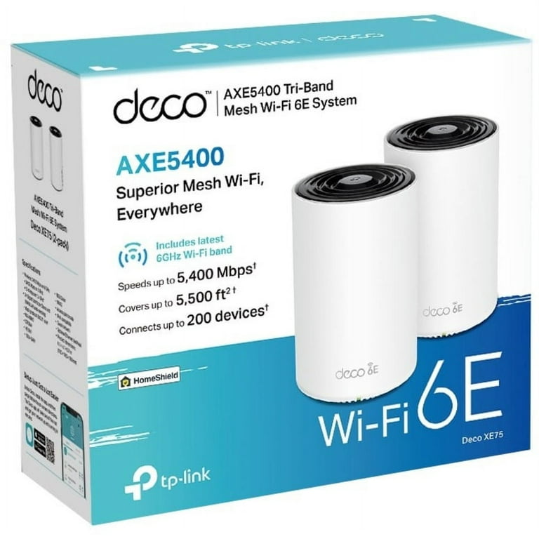 TP-LINK Deco XE75 - AXE5400 WiFi 6E Tri-Band-Band TP-Link Mesh Whole Home  Wireless System - 2 Pack - Micro Center