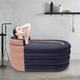 thumbnail image 3 of 84*140*74cm/33. 07*55. 11*29. 13in Portable Ice Bath Tub PVC Inflatable Hot Bathtub SPA Massage Athletes Outdoor, 3 of 10
