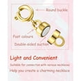 thumbnail image 3 of MINKUROW 2 PCS Necklace Clasp 14k Gold and Silver Beads Chain Extender Safety Buckle, 3 of 4