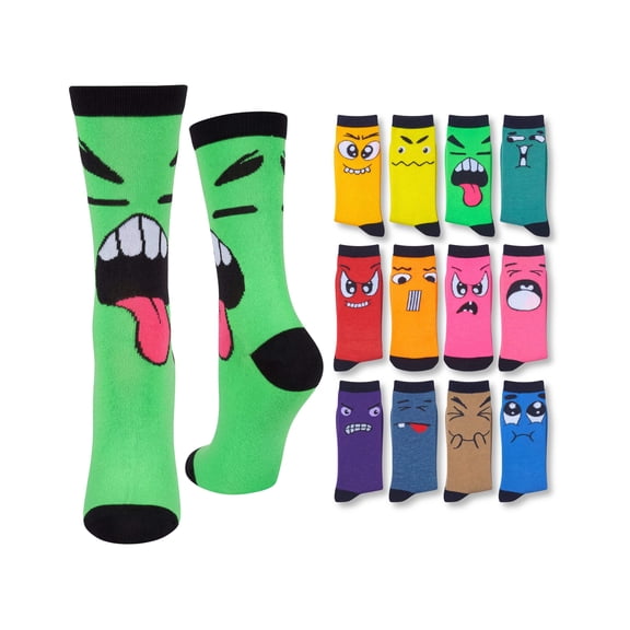 Tipi Toe Colorful Crew Socks for Women – 12-Pack Everyday Comfort Fit