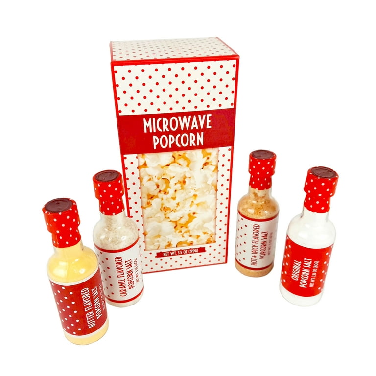 Movie Night Gift Set 13.2oz with 1 Microwave Popcorn & 4 Bottles of  Seasoning Salts - MSRF