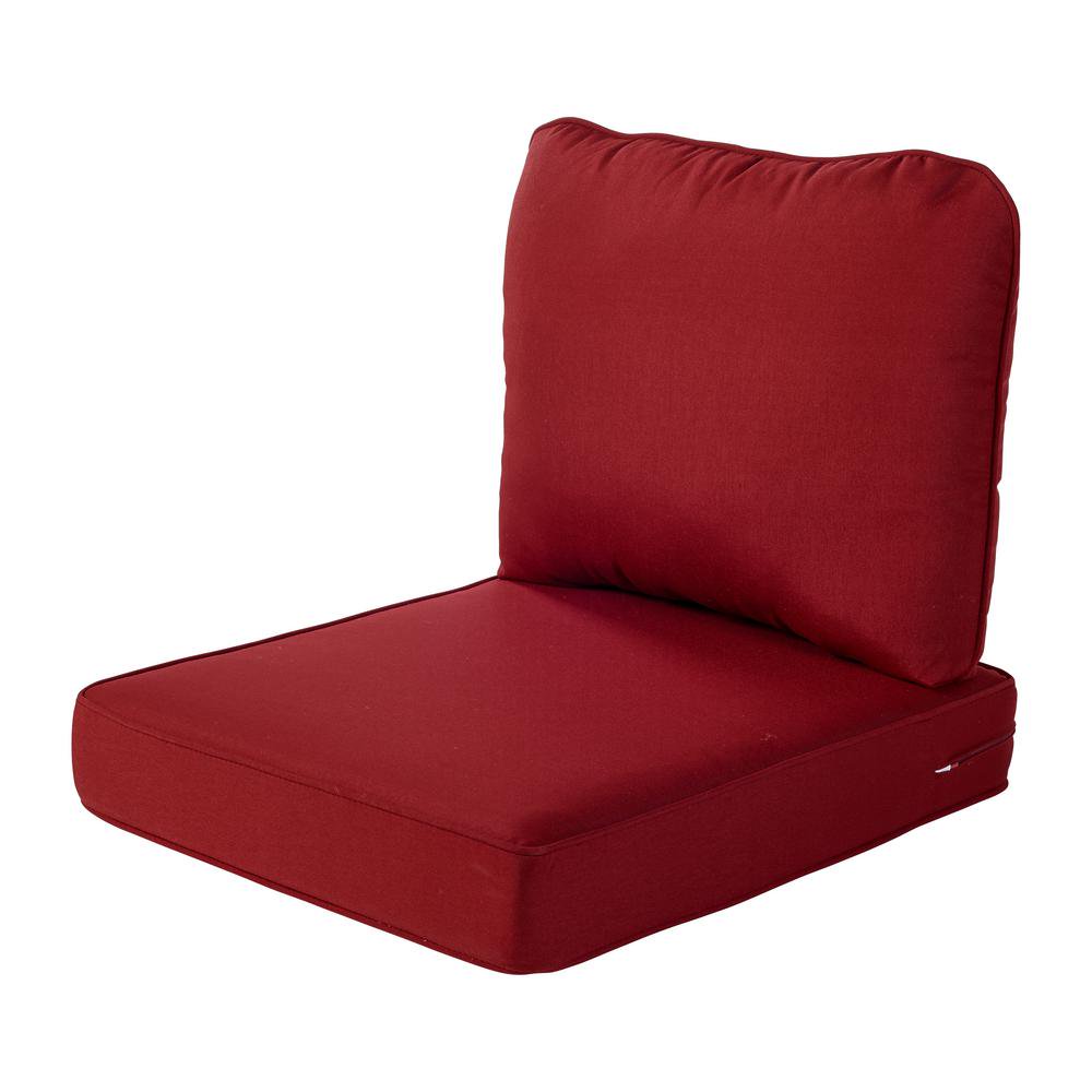 Spring Haven 23.5 in. x 26.5 in. 2-Piece Outdoor Lounge Chair Cushion