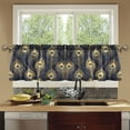 thumbnail image 4 of Yayeee Kitchen Curtains Tier Set of 2 Light Filtering 57"x24" Over Sink Window Panels, Peacock Feathers Pattern, 4 of 7