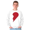 thumbnail image 4 of Other Half Heart Cute Matching Set Unisex Plus Fleece Graphic Sweatshirt Brisco Brands 4X, 4 of 6