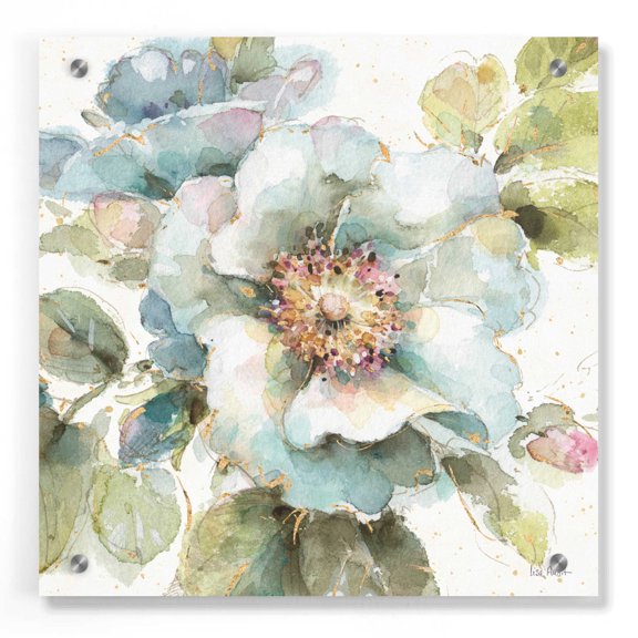 Epic Art 'Country Bloom VII' by Lisa Audit, Acrylic Glass Wall Art, 36"x36"