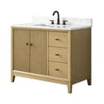 thumbnail image 5 of Vanity Art 42" Bathroom Vanity with Sink and Engineered Marble Top, Freestanding Storage Cabinet with 2 Drawers, 1 Shelf and Flip Down Tray, 5 of 8