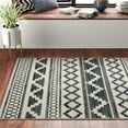 thumbnail image 3 of HomeRoots 10' x 13' Blue and Beige Geometric Stain Resistant Indoor Outdoor Area Rug, 3 of 10