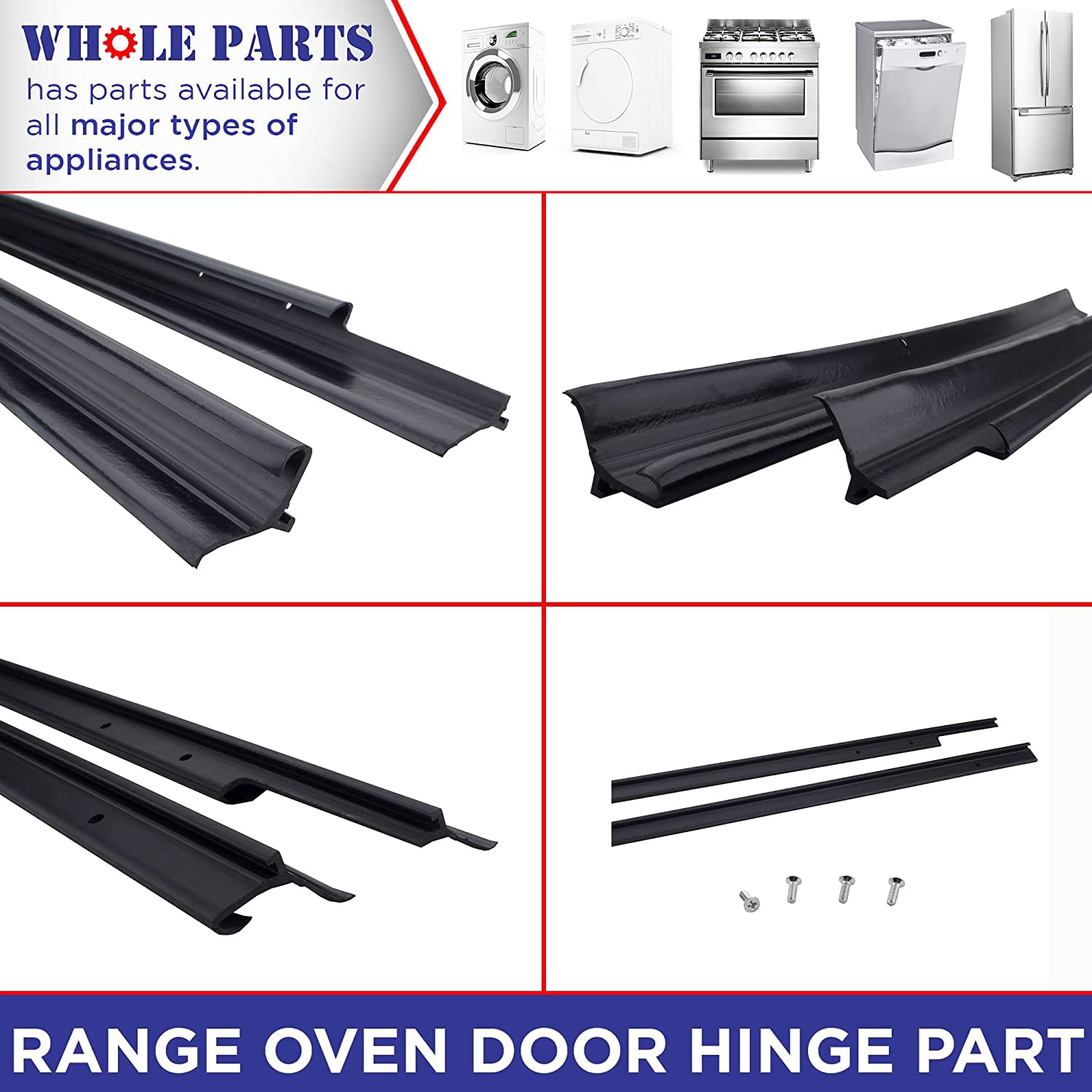 Whole Parts 00740617 Dishwasher Cabinet Side Seals/Trim Strip Kit - Replacement & Compatible With Some Bosch, Kenmore and Thermador Dishwashers