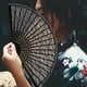 thumbnail image 3 of Abanico victoriano español para bodas, fiestas y disfraces (negro), 3 of 7