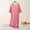 #658-Hot Pink, variant on Women's Sleep Dress, Casual Fashion Solid Color Loose Fit with Round Neck and Short Sleeve for Home and Nightwear