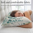 thumbnail image 5 of Teal Green Eucalyptus Pillow Covers, Linen Long Throw Pillow Case, Farmhouse Weeping Leaves Linen Holiday Pillow Protector Decorative Cushion Cover for Living Room/Bedroom 20" x 30", 5 of 8