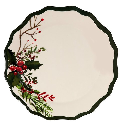 Melange Winter Bouquet Melamine Salad Plate (Set of 6)