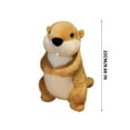 thumbnail image 3 of Danhjin Stuffed Animals Plushies, Groundhog Toy with Large Board Teeth for Play and Display, Cute Plush Animal for Children Gift and Education, 8.66in, 3 of 8