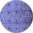 thumbnail image 1 of Ahgly Company Indoor Round Oriental Blue Industrial Area Rugs, 4' Round, 1 of 4
