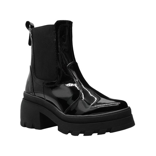 Bota Chelsea Para Mujer Greenlove Super Comodas Charol Negro negro 22