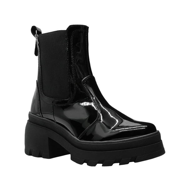 Bota Chelsea Para Mujer Greenlove Super Comodas Charol Negro negro 22