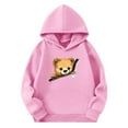 thumbnail image 3 of Sudaderas con capucha para niños y niñas, sudaderas casuales de manga larga, lindas sudaderas de gran tamaño con bolsillo de polar, chaquetas para niñas, 3 of 4