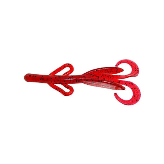 Zoom Fishing Lures 042018-SP Baby Brush Hog 4 Inch Trailer 4 Inch 12 Pack Cherry Seed