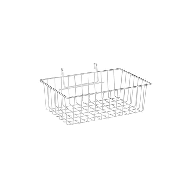 Chrome Mini Wire Grid Basket for Wire Grid 12"W x 8"D x 4"H Set of