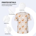 thumbnail image 3 of Lsque Funny Chicken Pattern Mens Polo Golf Shirts Funny Graphics Shorts Sleeve Button Shirts Baseball T-shirt-4X-Large, 3 of 7