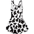 thumbnail image 4 of SONXAHE Tween Girls UPF 50+ Skirted One Piece Swimsuit Cow Print Swimsuits Bathing Suits Pool Swimwear, 4 of 4