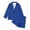 Blue, variant on Girls Solid Color Blazer & Shorts Set, 2Pcs formal Outfit for Special Occasions Color:Light Purple,Size:3-4 Years