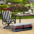 thumbnail image 6 of ARDEN 4-Pack Outdoor Patio Dining Chair Cushion, 20x44, Rain-Proof Seat Pad, Fade-Resistant Outdoor Cushion Black Cabana Stripe, 6 of 11