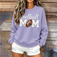 thumbnail image 4 of Karight Women's Football Mom Graphic Crewneck Sweatshirt Long Sleeve Casual Pullover Top, 4 of 6