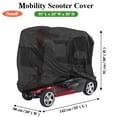 thumbnail image 2 of HOMEIORA 1Pack Mobility Scooter Cover, Waterproof Wheelchair Cover for Storage, All-Weather Outdoor Protection Dust Covers, 55"L x 26"W x 36"H, Black, 2 of 8