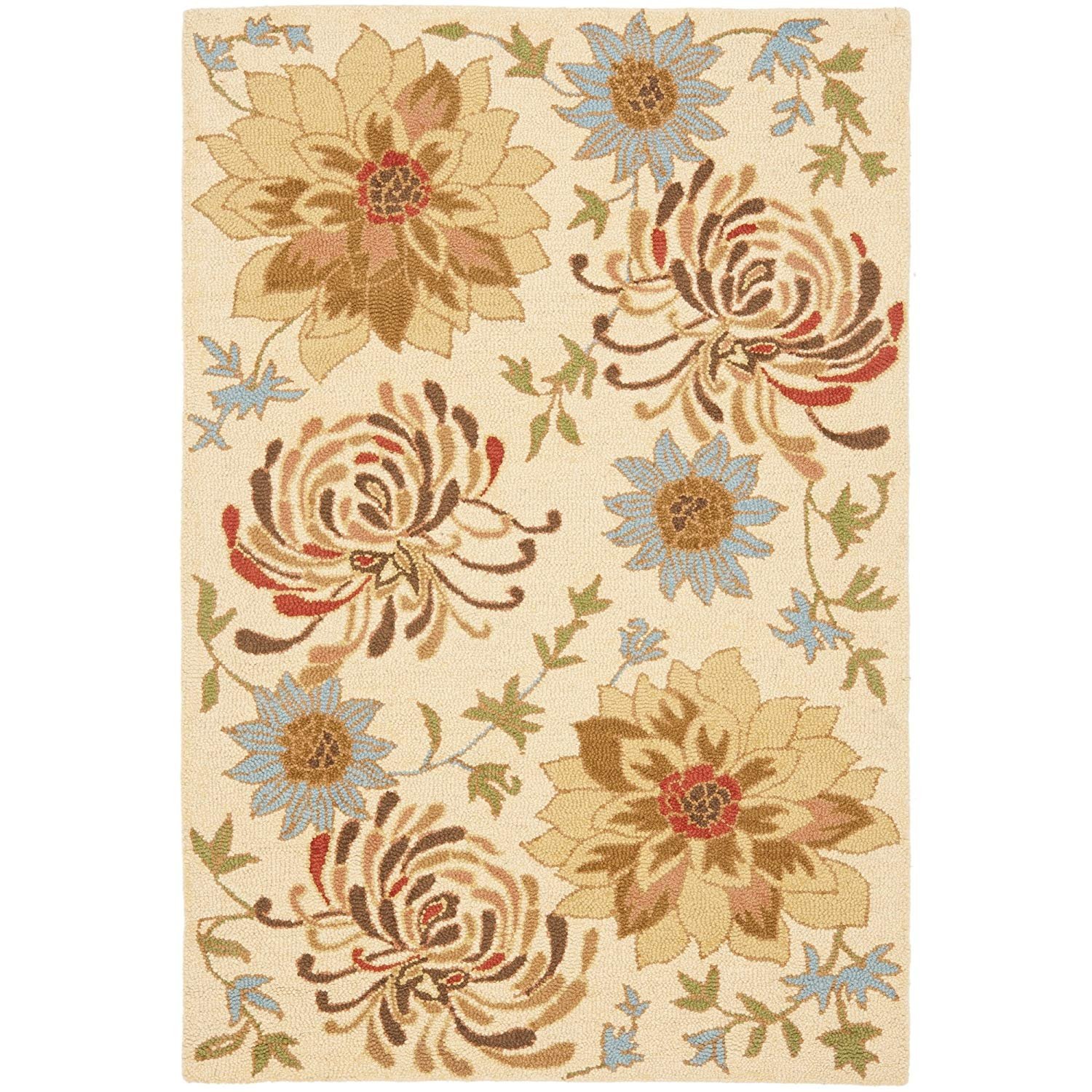 Safavieh Blossom Collection BLM732A Handmade Beige and Multi Premium