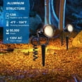 thumbnail image 6 of SUNVIE Spotlight Outdoor 12W 120V LED Landscape Lighting with Spiked Stake for Garden, 4 Pack, 6 of 8