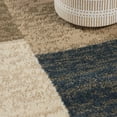 thumbnail image 4 of Superior Color Block Area Rug 9' x 12', Beige-Blue, 4 of 7