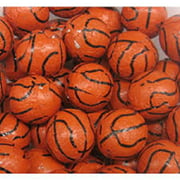 Sweetworks Foiled Basketballs Premium Solid Milk Chocolate, 1 Lb - Approx 83 Pcs