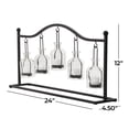 thumbnail image 3 of DecMode 5 Holder Black Metal Hanging Bottle Decorative Candle Lantern, 3 of 9